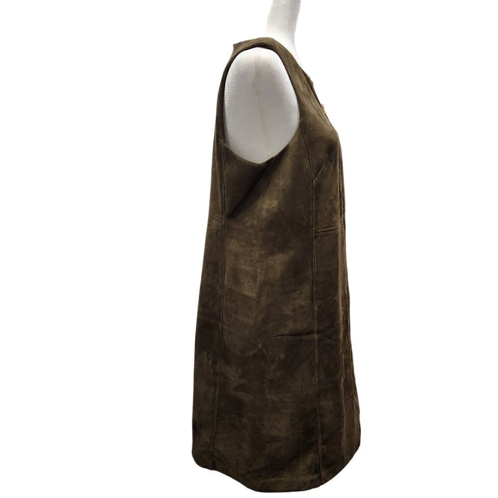 Adrianna Papell Faux Scuba Suede Sleeveless Shift Dress, 8 - Picture 5 of 9